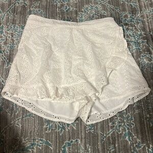 White Hollister Eyelet Skort